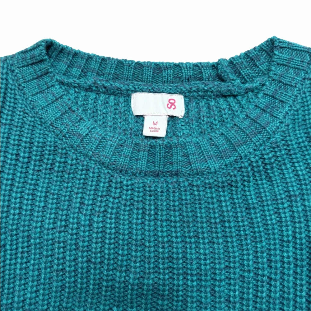 💚 SO Teal Chunky Knit Sweater 💚 - Picture 3 of 4
